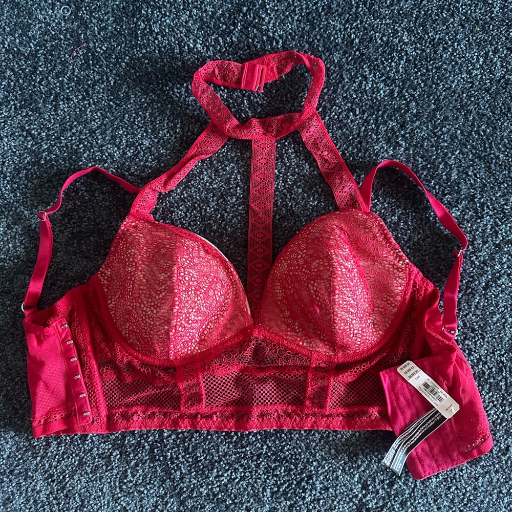 Victoria secret red bralette, size 34D , like new